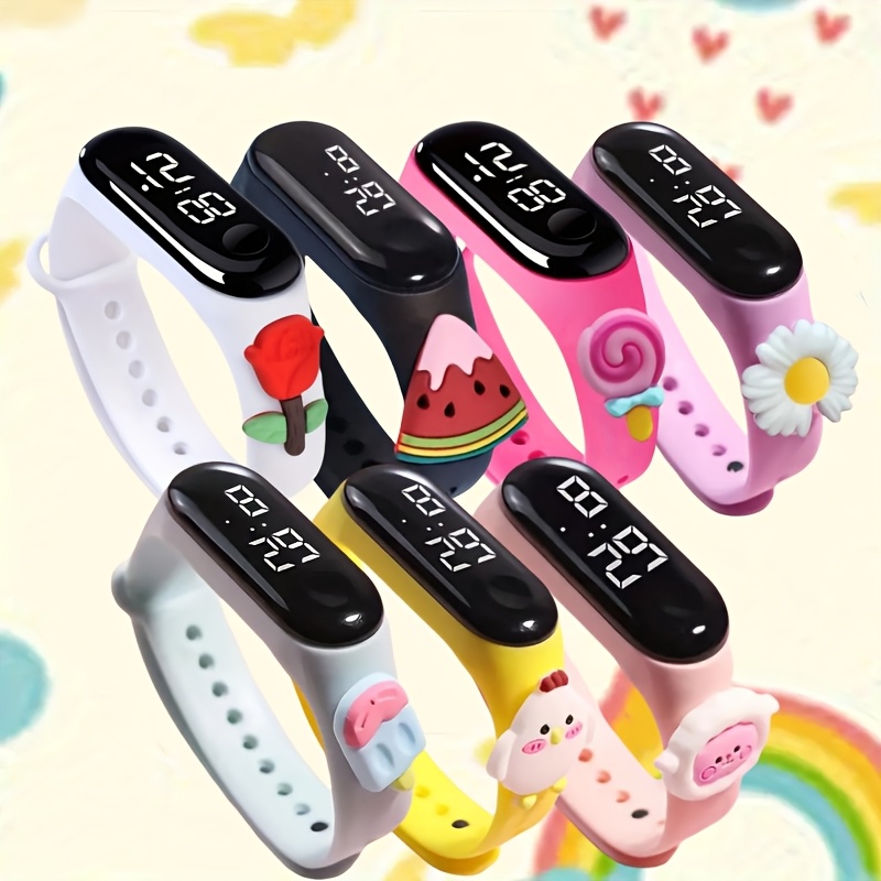3pcs LED White Light Watch & Lollipop Doll Bracelet Set